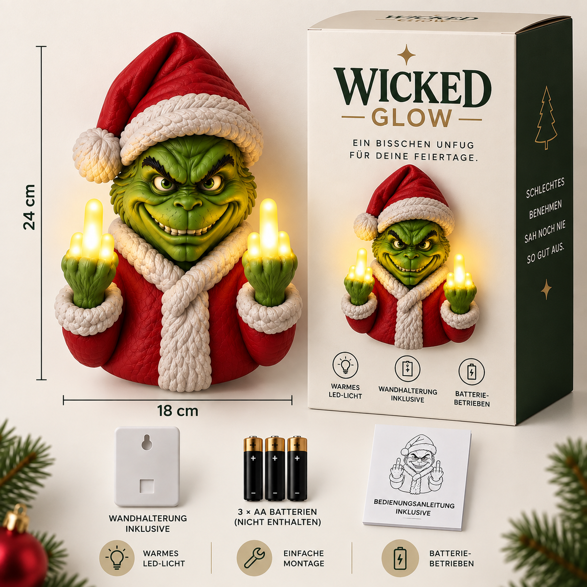 Wicked Glow Wandlicht